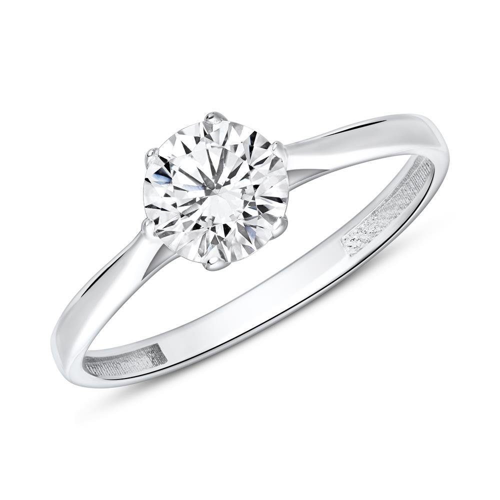 JEWLIX Verlobungsring Zirkoniabesetzter Verlobungsring aus 375er Weißgold v günstig online kaufen