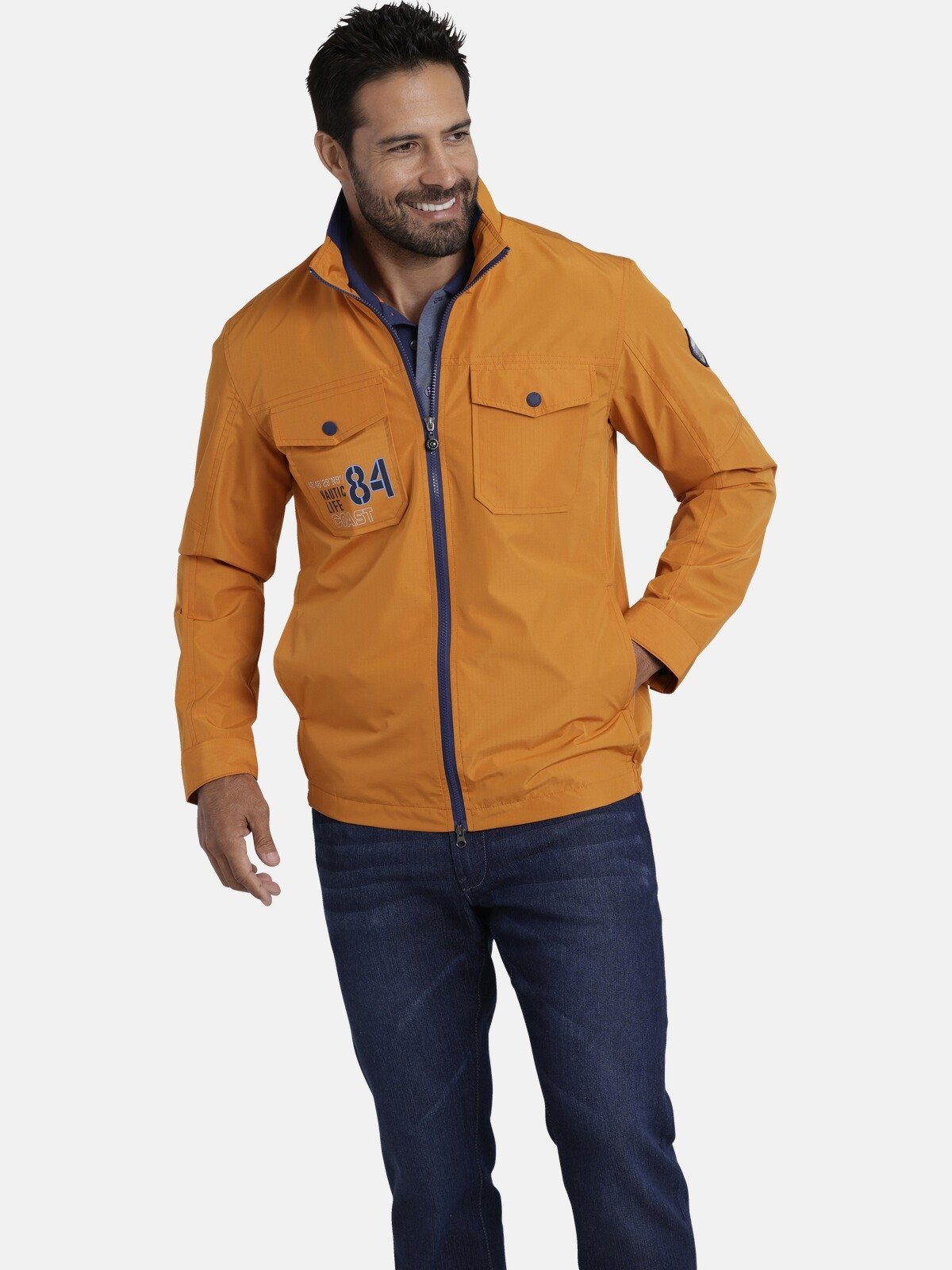 Jan Vanderstorm Outdoorjacke TEUTOBALD in Trendfarben mit Taschen