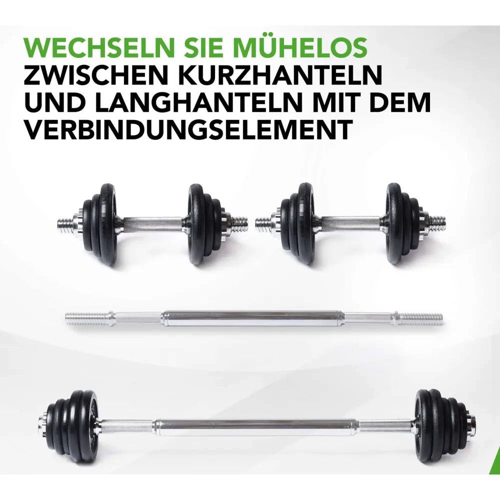 Sport-Knight® Langhantel Langhantelset 3-in-1, 20 kg, multifunktional einsetzbar, (3-in-1 Hantelset)