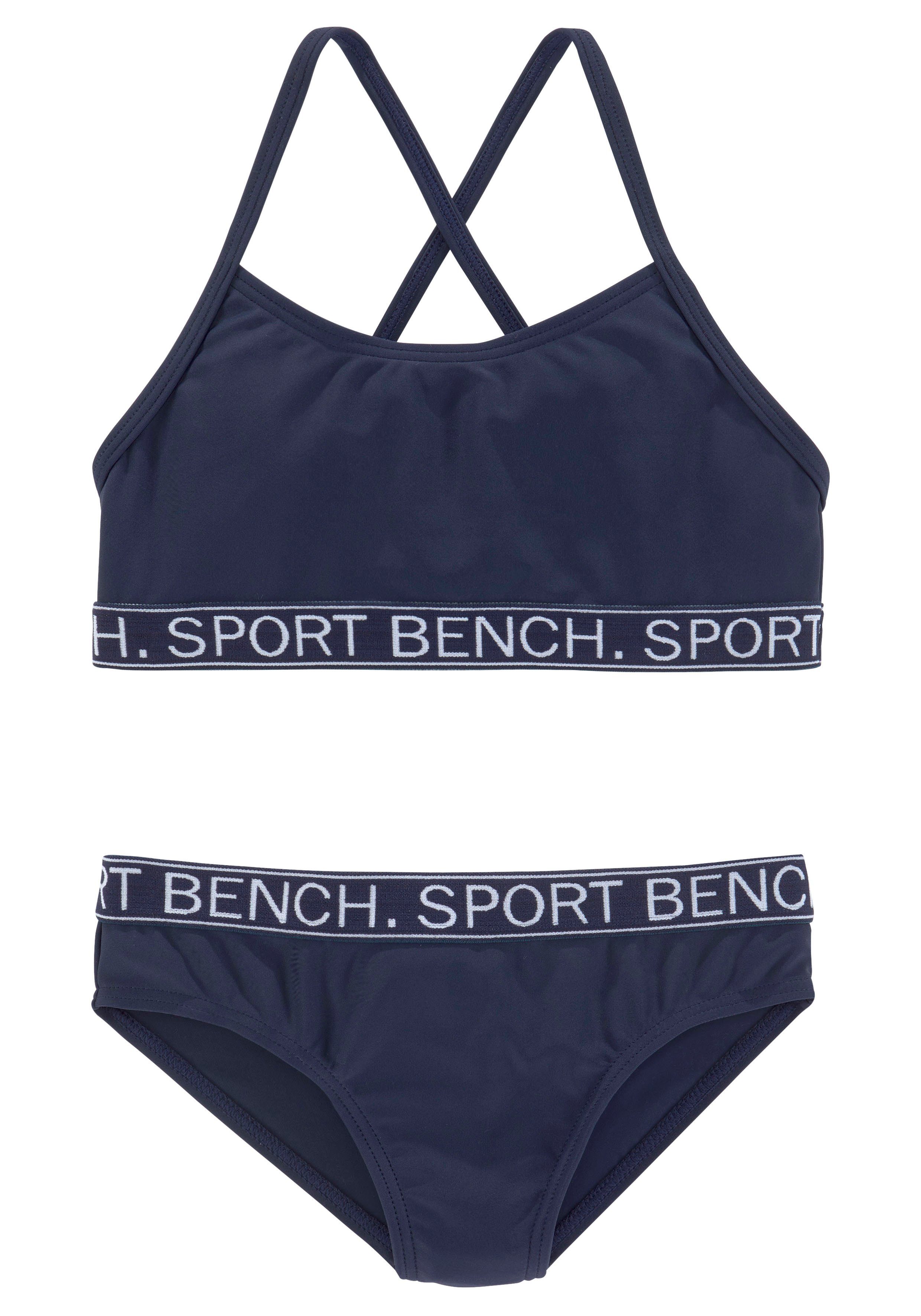 Bustier-Bikini marine Design in Farben und Bench. Kids Yva sportlichem