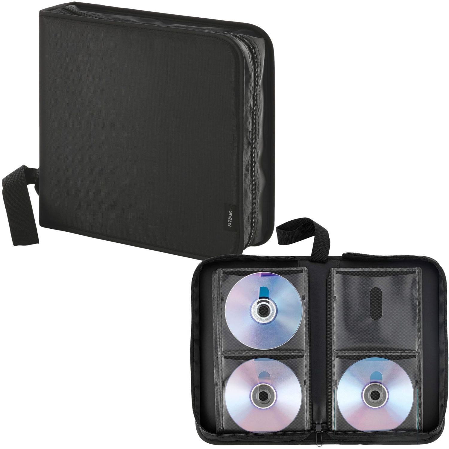 Hama CD-Hülle 208er CD-Tasche Wallet Aufbewahrung Schwarz, für 208x CD DVD Blu-Ray Disc Sleeves Case Hülle Schutzhülle Antistatik