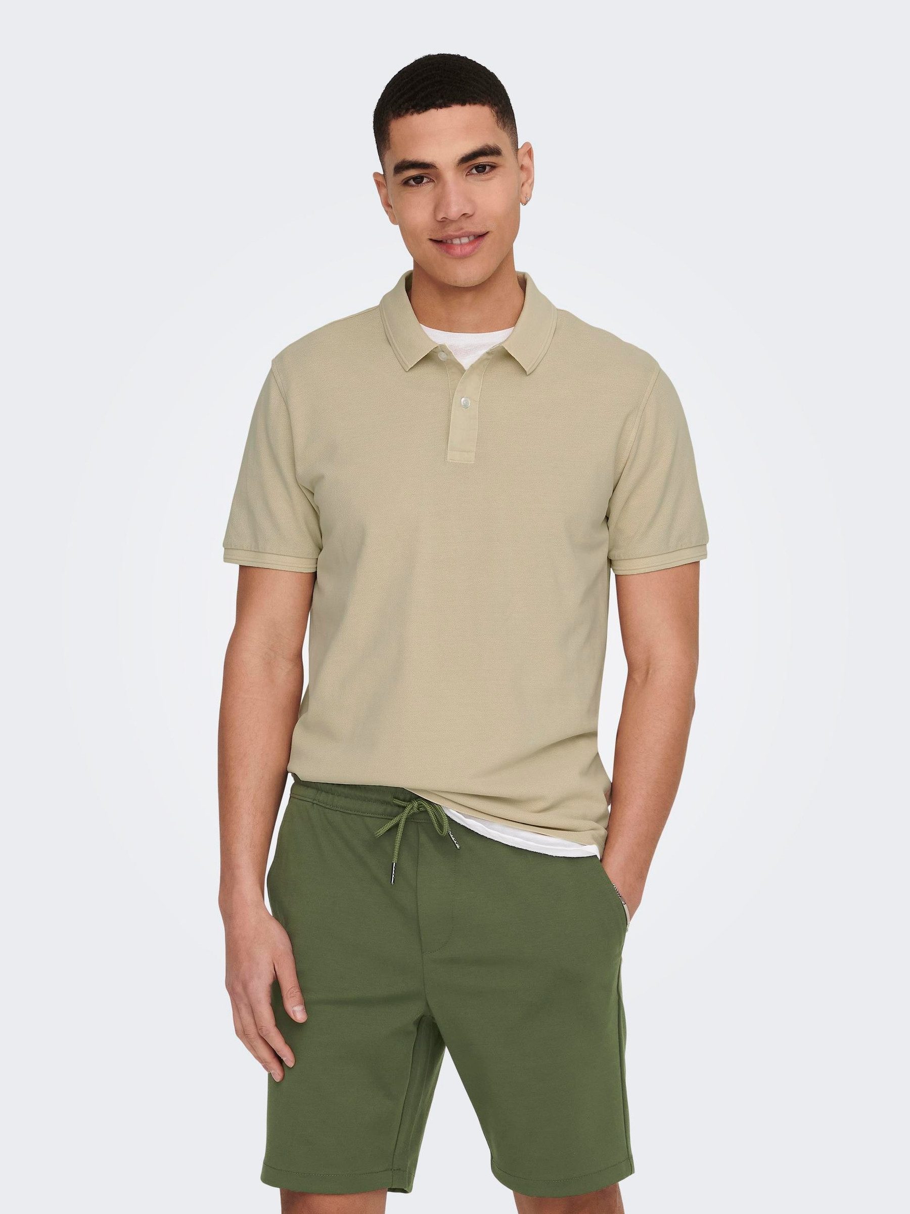 Poloshirt Poloshirt aus Baumwolle Kurzarm Slim Fit