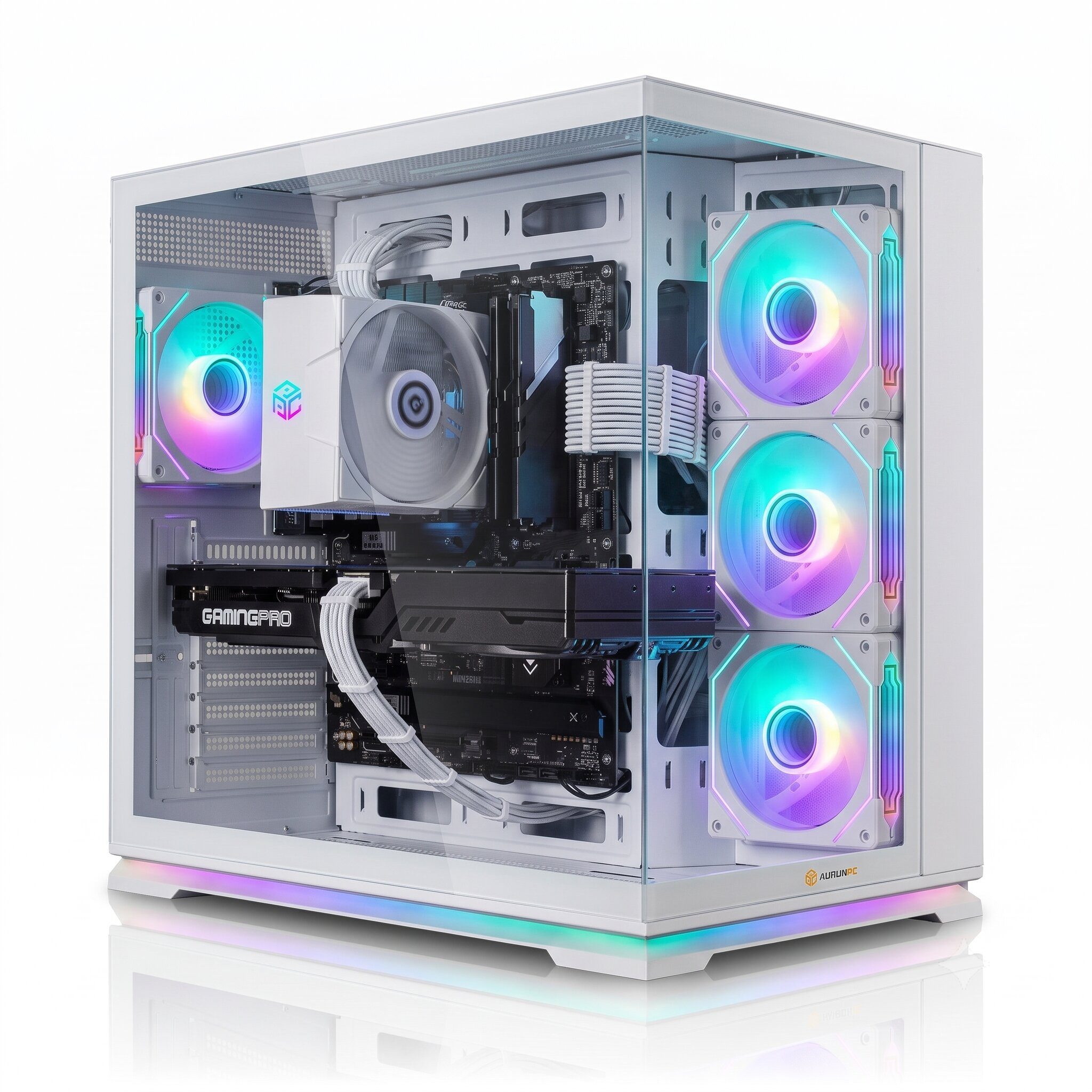 AurumPC Glacial R7 5700X mit RTX5070 12GB und 32GB DDR4 RAM Gaming-PC (AMD Ryzen 7 5700X, GeForce RTX 5070, 32 GB RAM, 1000 GB SSD, Luftkühlung, Windows 11, WLAN)