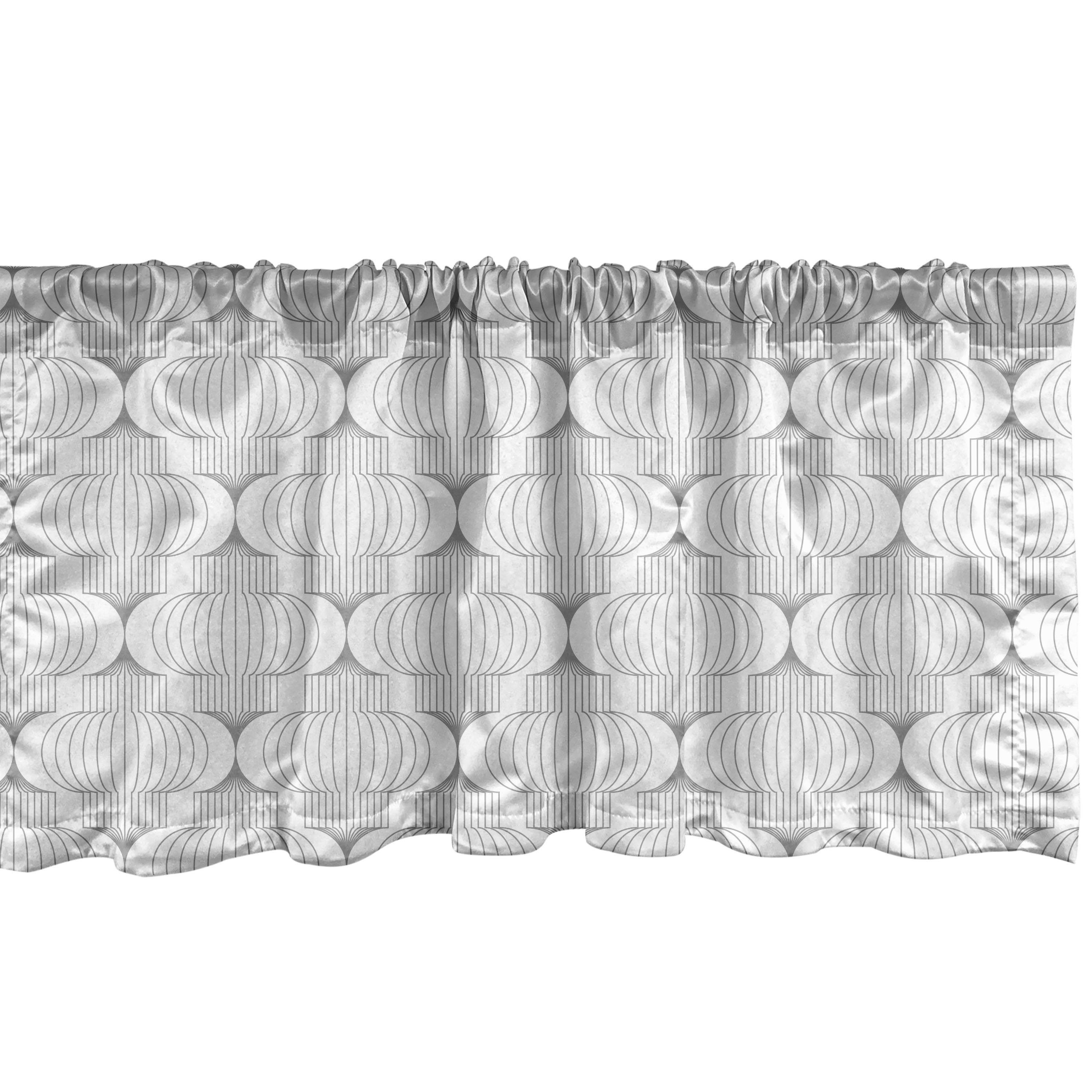 Scheibengardine Vorhang Volant für Küche Schlafzimmer Dekor mit Stangentasche, Abakuhaus, Microfaser, Geometrisch Formen wie Papierlaterne