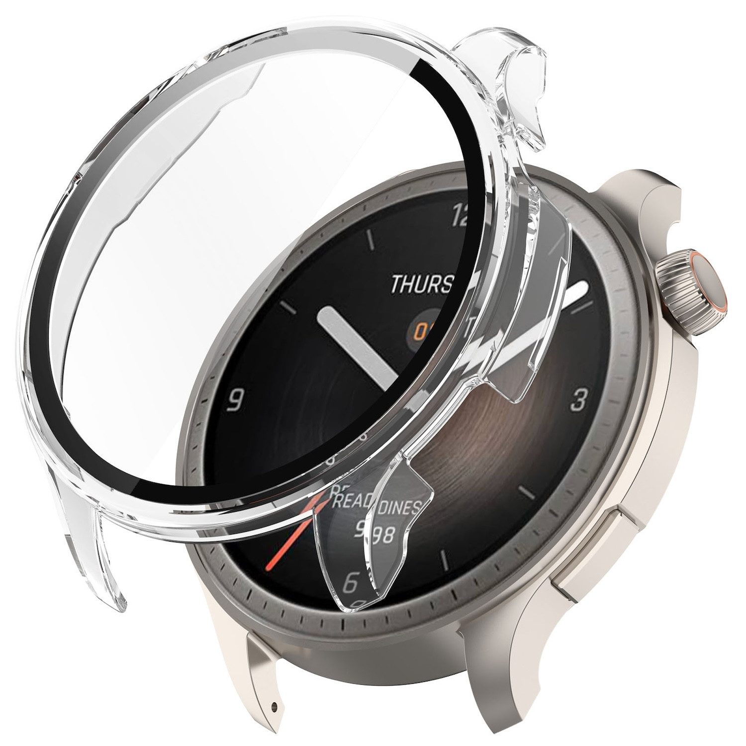 Wigento Smartwatch-Hülle Für Amazfit Balance Kunststoff Watch Hülle + Schutzglas Transparent