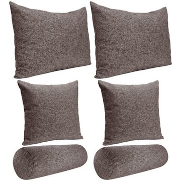 Selfitex Sofakissen Großes 6-teiliges Boxspringbett Kissen Set, (6er Set, 2x 60x80 cm, 2x 50x50 cm, 2x 19x65 cm), für Sofa, Couch, Bett oder als Polster jeglicher Art