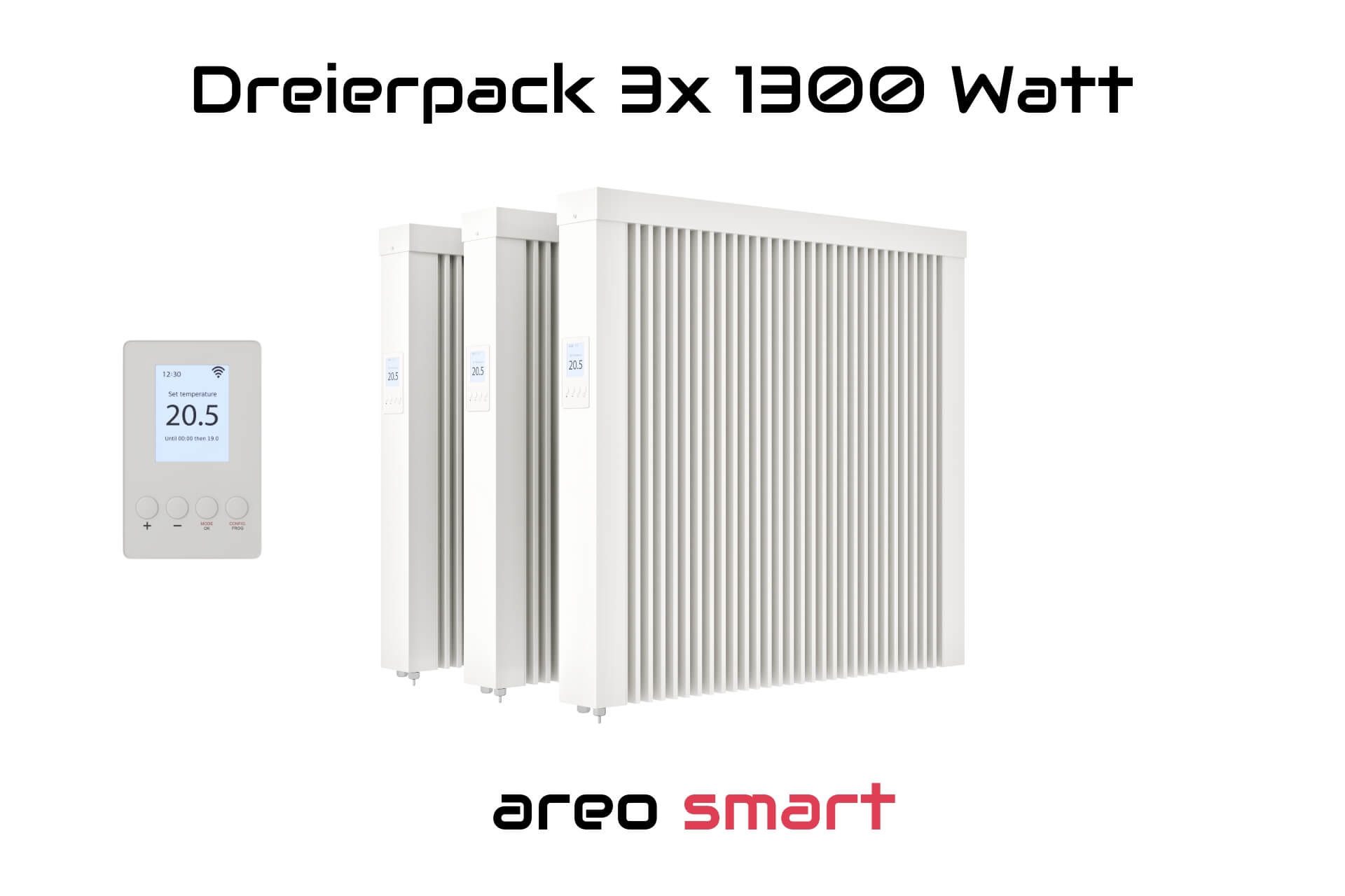 eVARMO Elektro-Heizkörper Paketset Flächenspeicherheizung areo smart günstig online kaufen