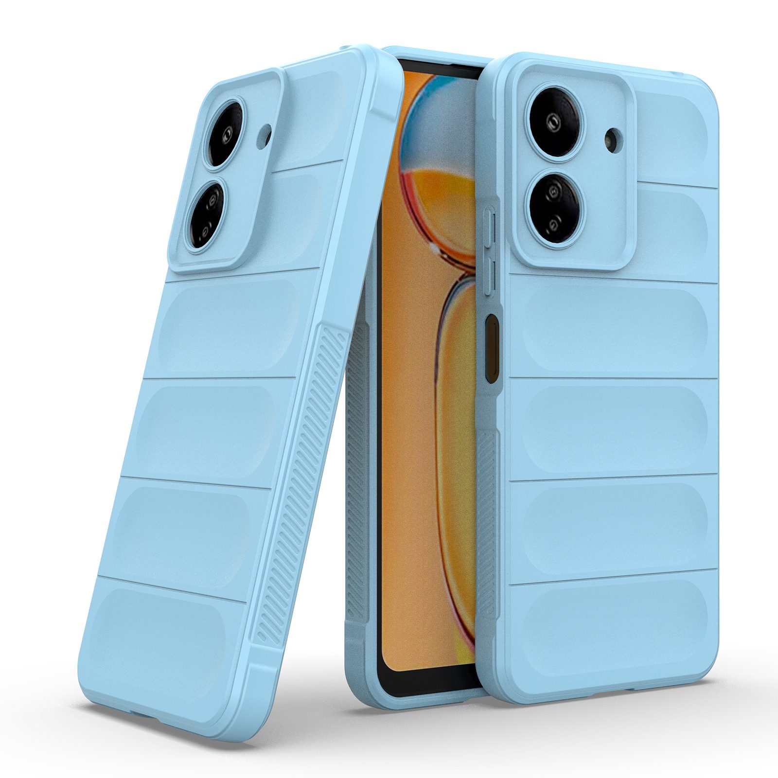 Tec-Expert Handyhülle Cover Hülle für Xiaomi Redmi 13C 6.74 Zoll, 6.74", Case mit Griffzonen und Mikrofaser Inlay