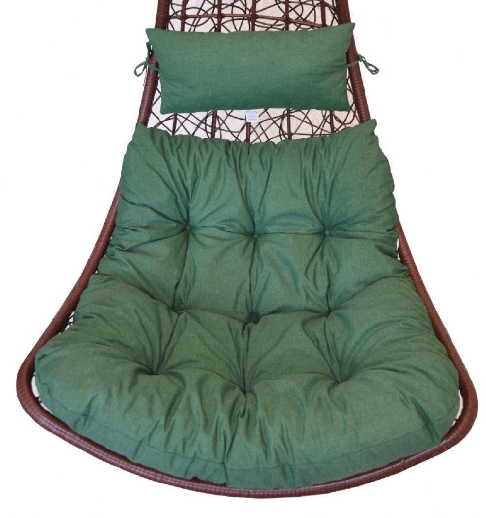 Rattani Sitzkissen Polster, Kissen für Rattan Hängeschaukel, Gartenschaukel, Material Uni Living dunkelgrün