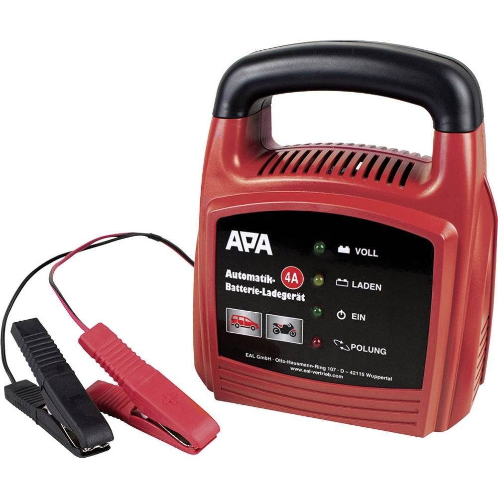 APA Batterie-Ladegerät (4000 mA, 12V), Ausgestattet ist das Ladegerät mit  drei Ladestufen