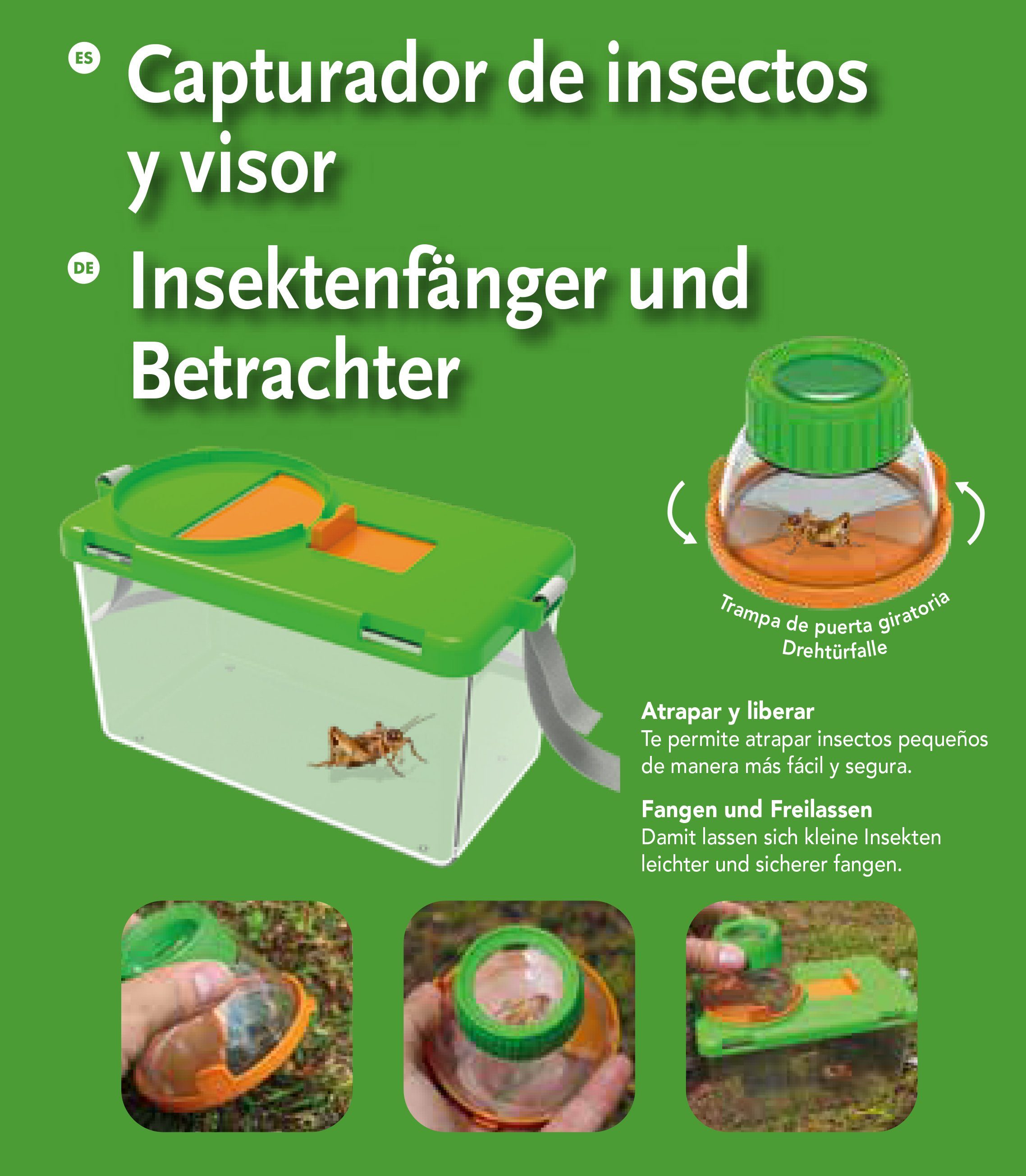 Experimentierkasten Lupenheft, mit mit MEDUP Werkzeug-Set 1-tlg., kleinem und Becherlupe Terrarium Insektenhaus Lupe Insektenwerkzeug) und (Entdeckerspielwaren, mit