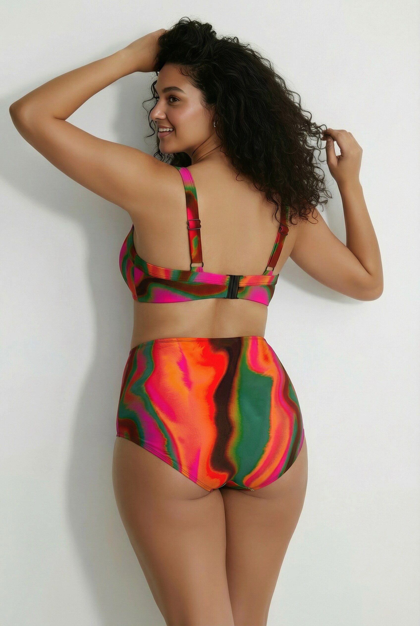Ulla Popken Soft-BH Bikini Farbverlauf Softcups drapiert recycelt