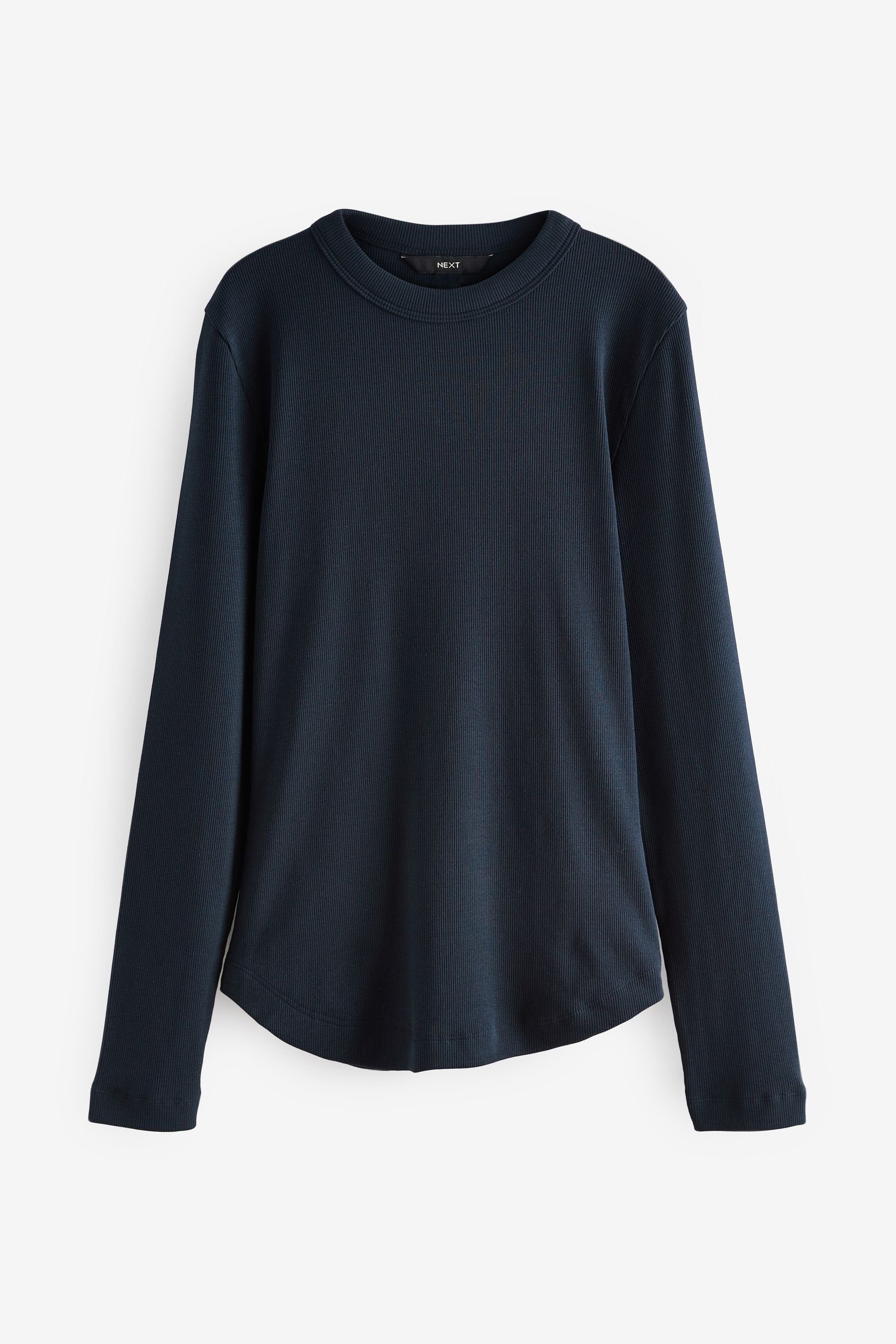 Next Langarmshirt Langärmeliges Sweatshirt mit Rundhalsausschnitt (1-tlg) Navy