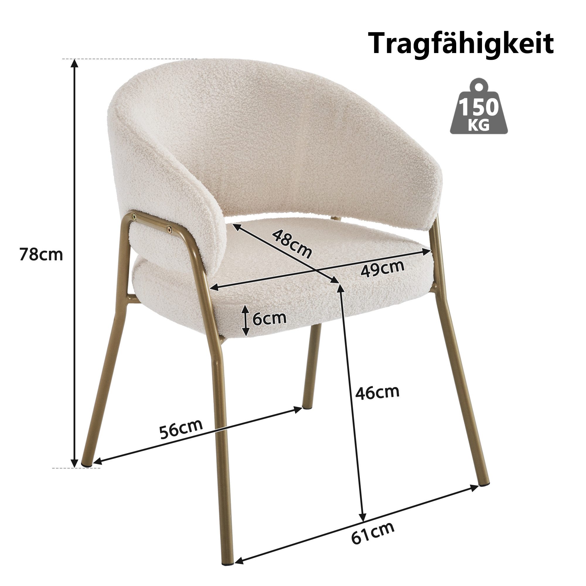 TavilaEcon Stuhl Dunkelgrüner/Weißer Samt Esszimmerstuhl mit günstig online kaufen