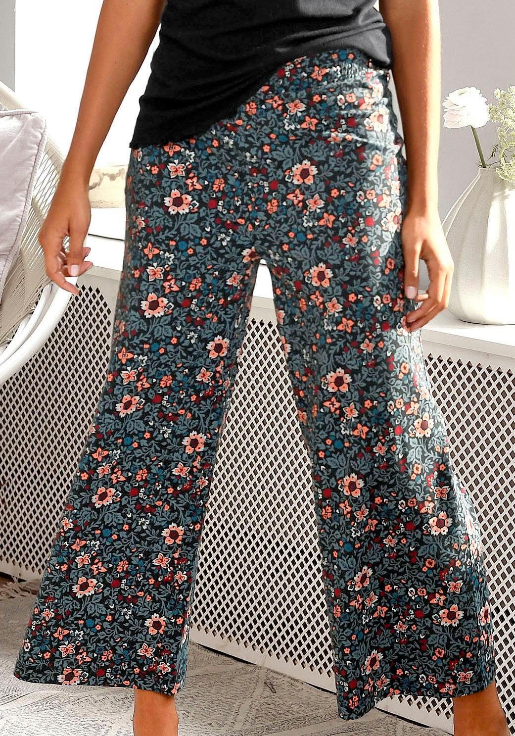 s.Oliver Pyjamahose Elastischer Bund in Smok-Optik