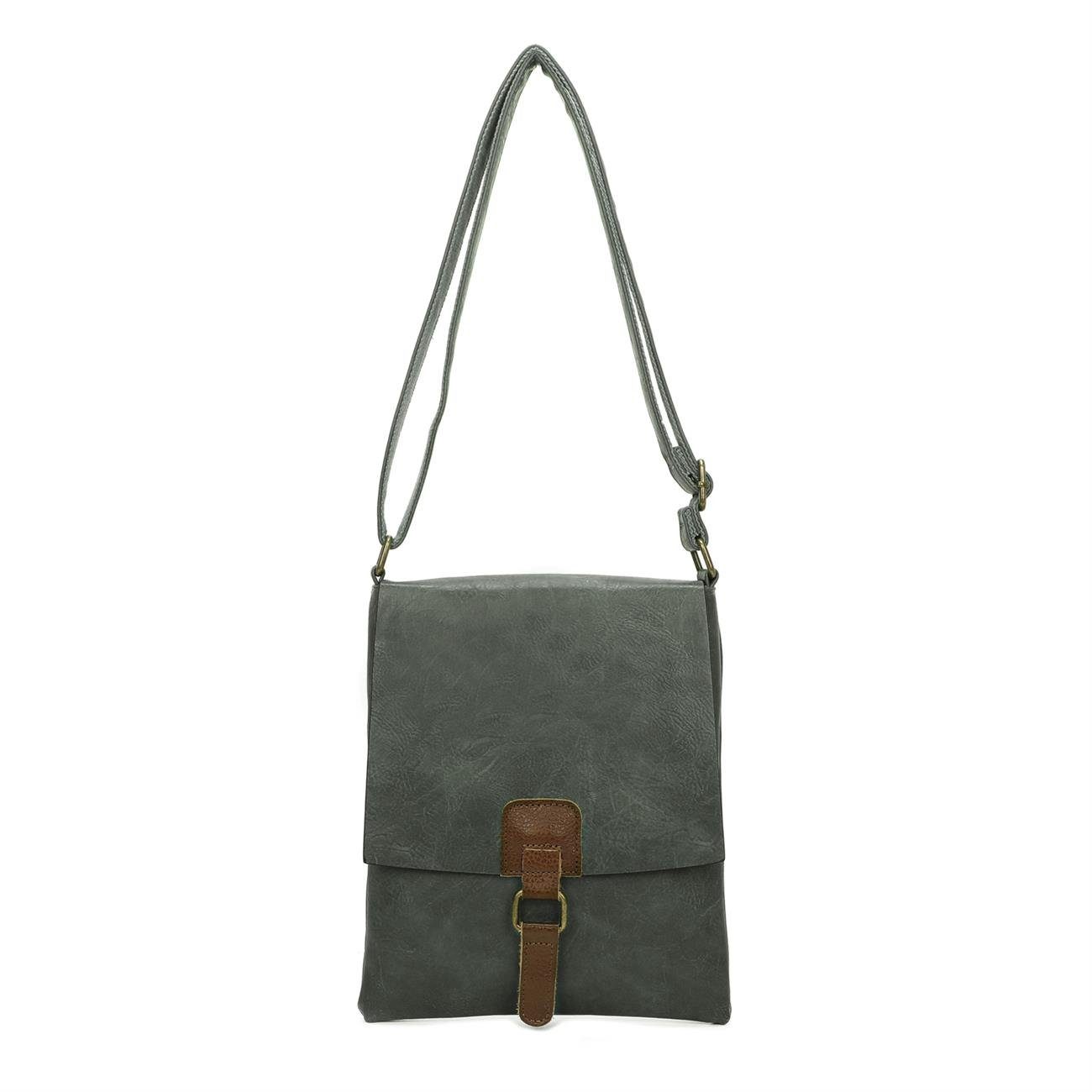 ITALYSHOP24 Schultertasche Damen Tasche Shopper Messenger CrossOver Tablet, als Umhängetasche, Handtasche, Bodybag tragbar