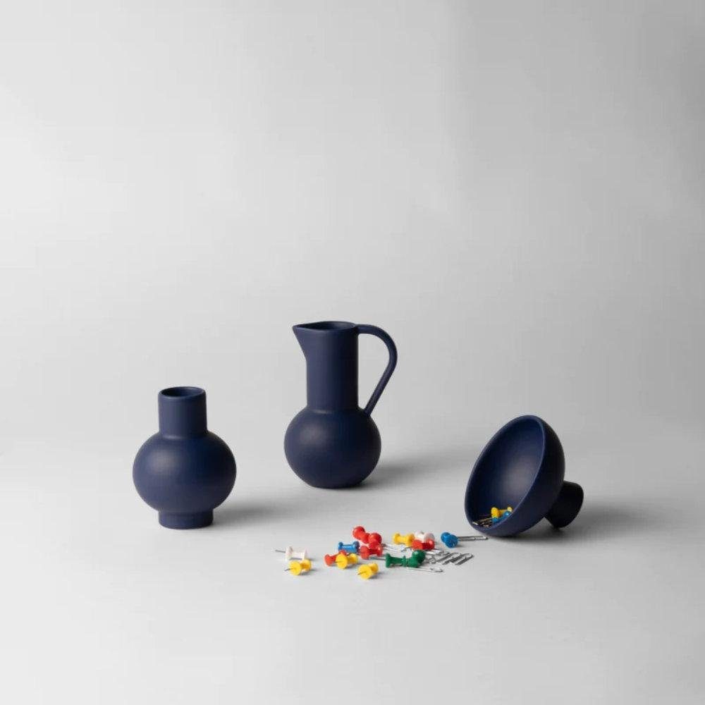 Raawii Dekovase Vase Blue (Mini) Strøm Ceramic