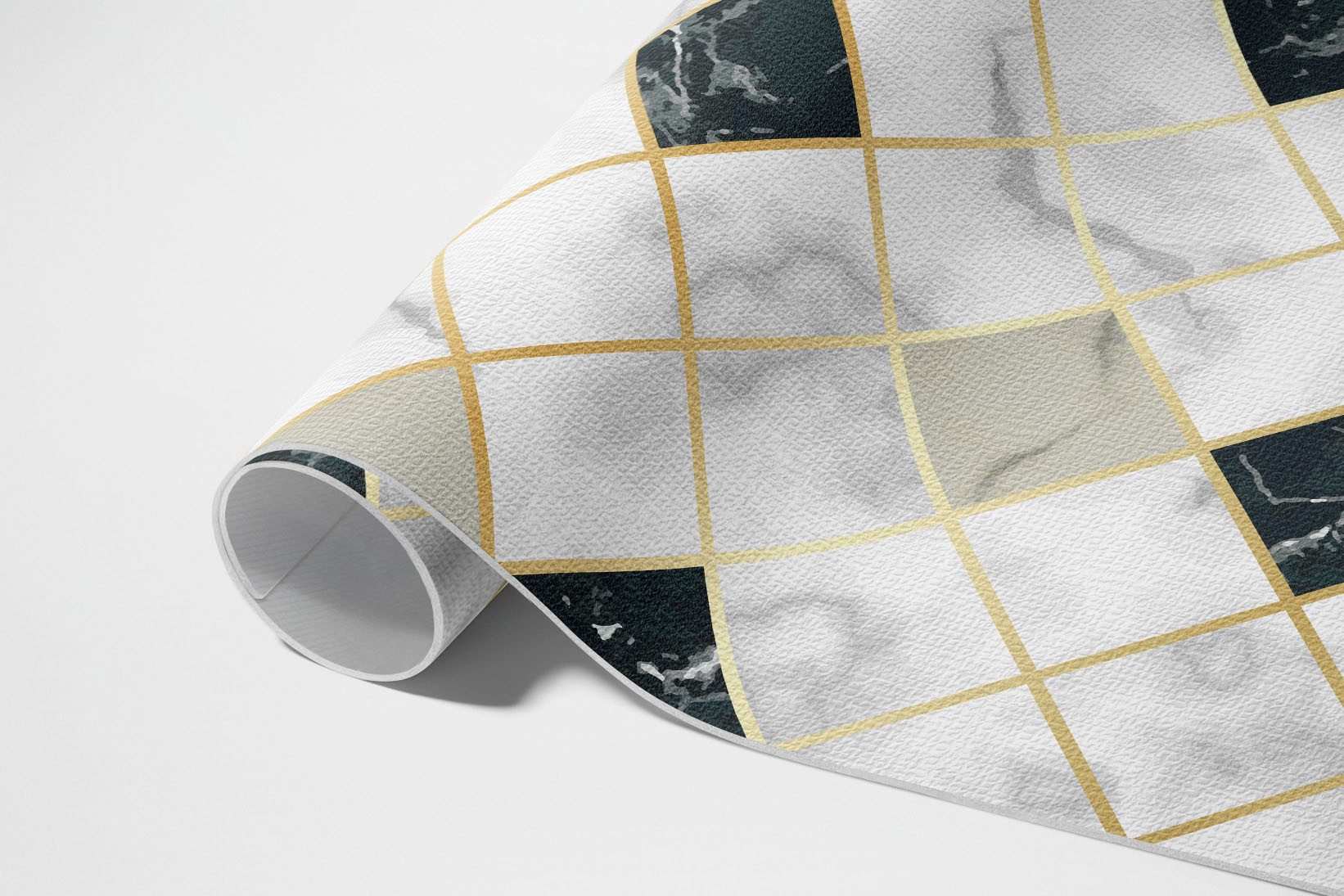 Tulup Vinylteppich Wunderschöner Marmor, Grau Vinylboden, Vinyl-Läufer, Teppich PVC, Höhe: 90 mm