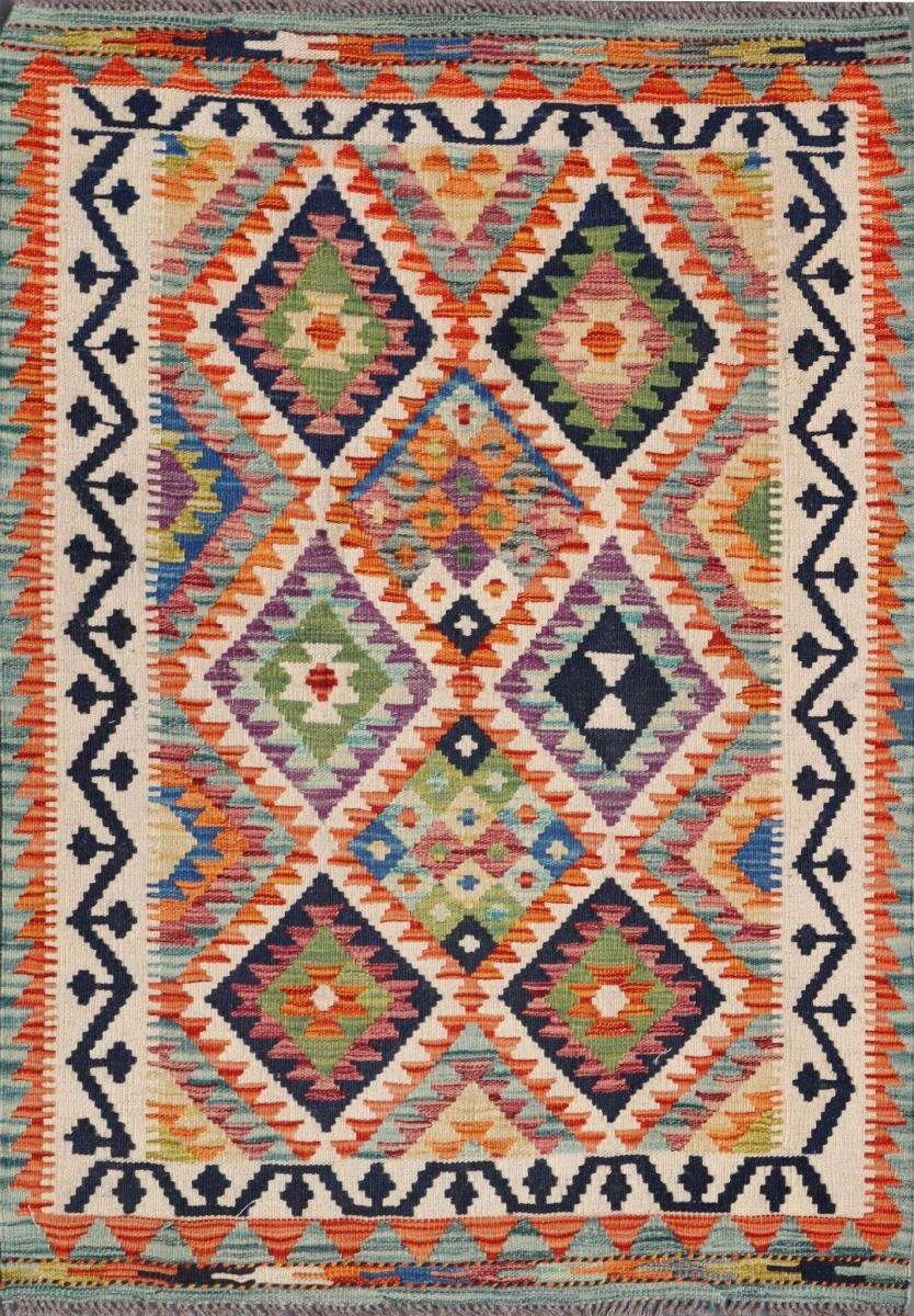 Orientteppich Kelim Afghan 3 88x122 rechteckig, Höhe: Orientteppich, Handgewebter Trading, mm Nain