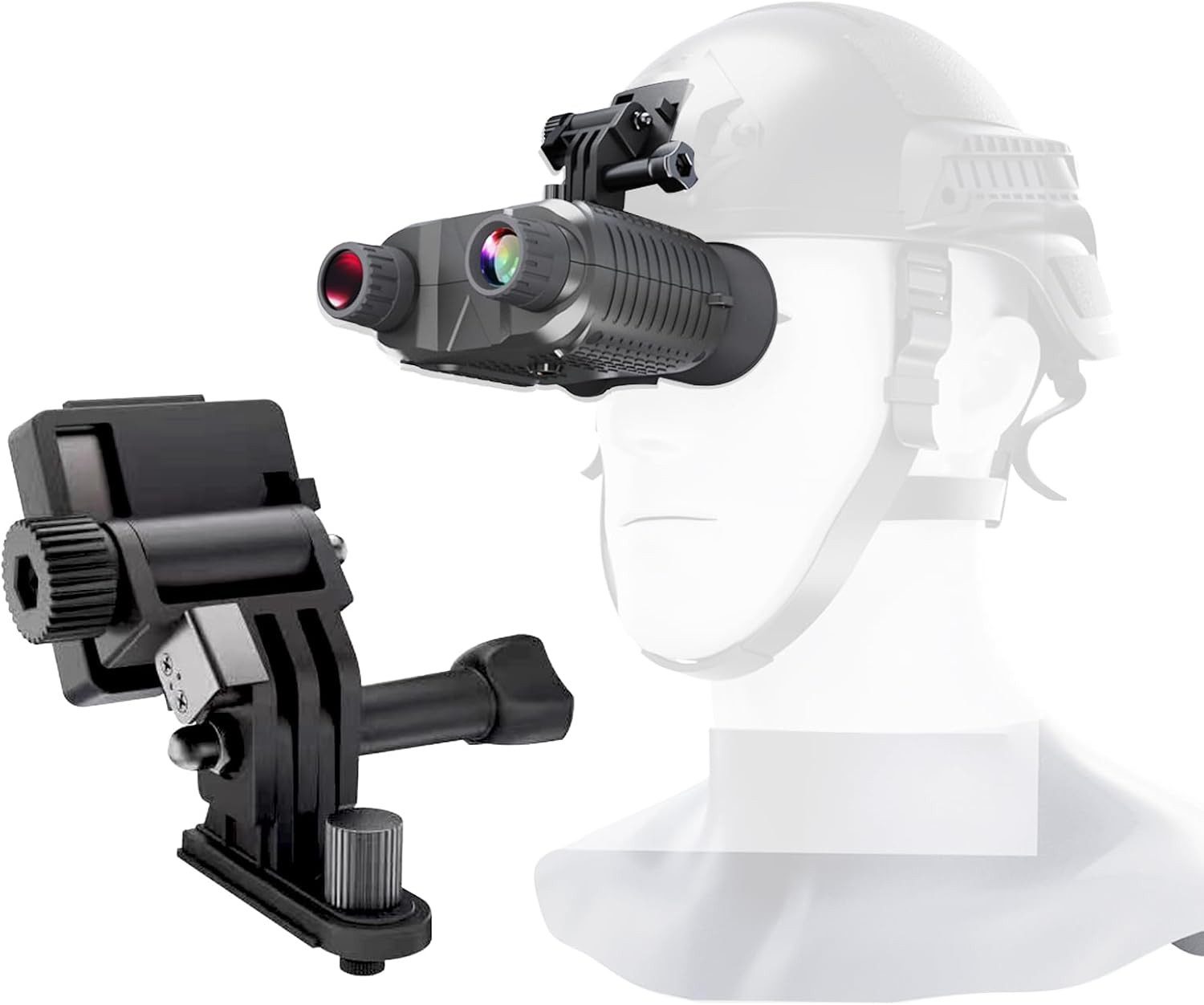AURIVION Nachtsichtgerät Nachtsichtgerät Kopf-montiert, Taktische Helm Binocular HD Infrarot 1080P