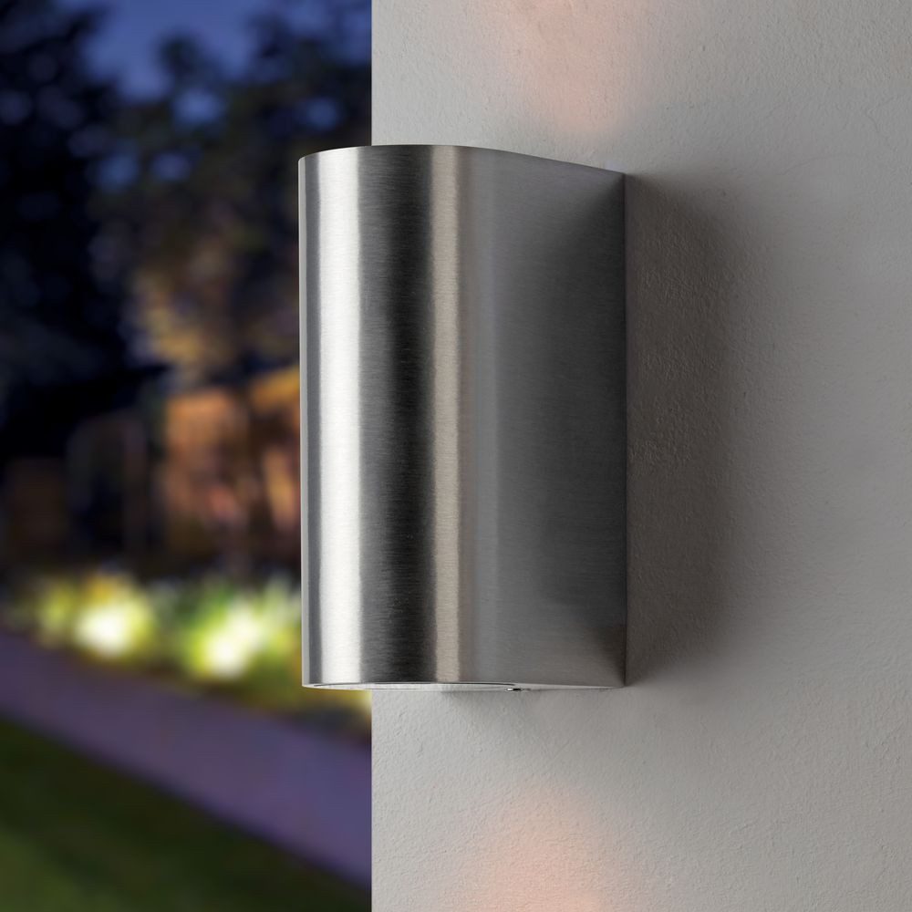 famlights Außen-Wandleuchte famlights, Außenwandleuchte Elenor aus Aluminium GU10 Up and Down