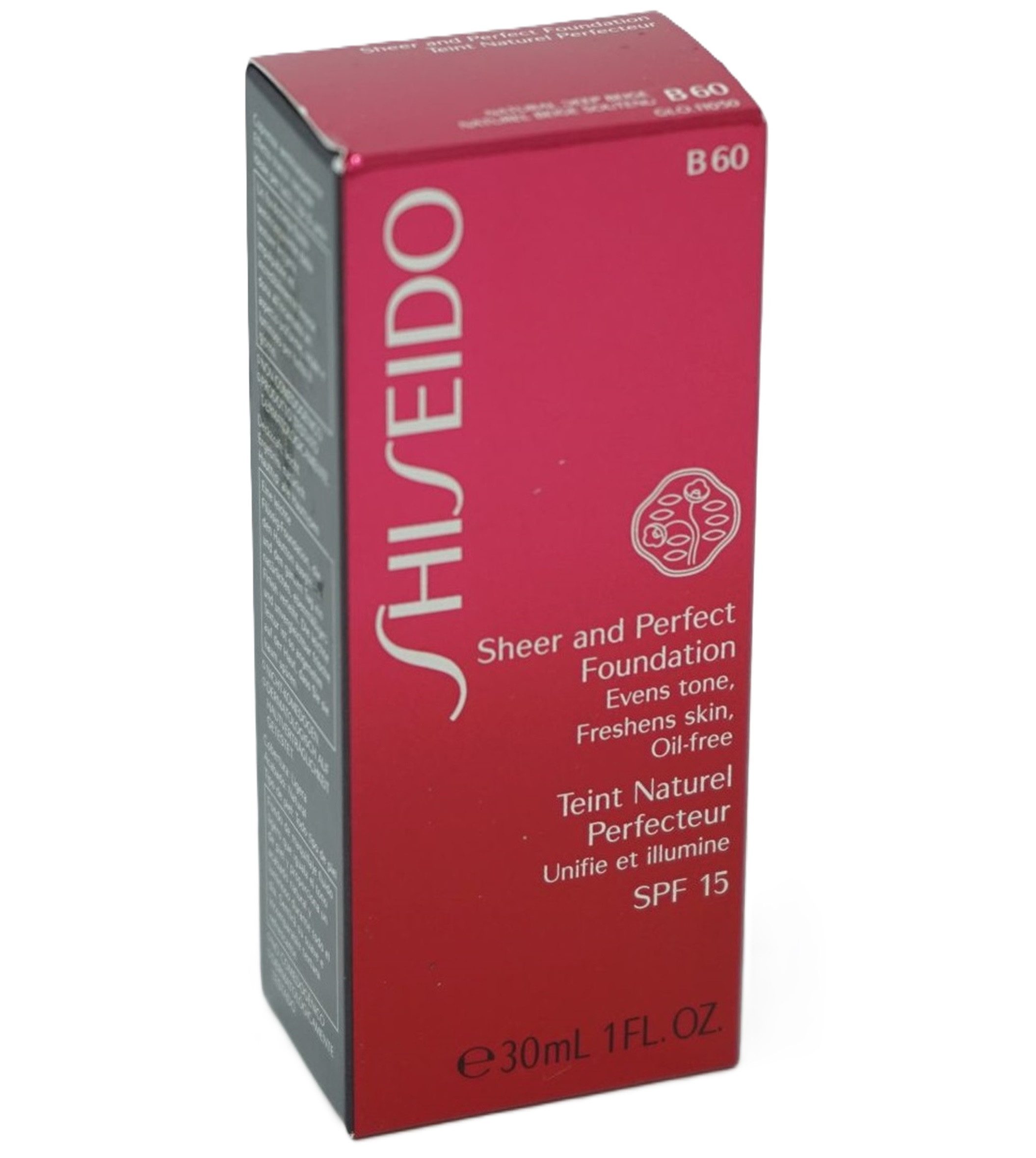 SHISEIDO Foundation Shiseido SPF15 Sheer and Perfect Foundation B60 Natural Deep Beige