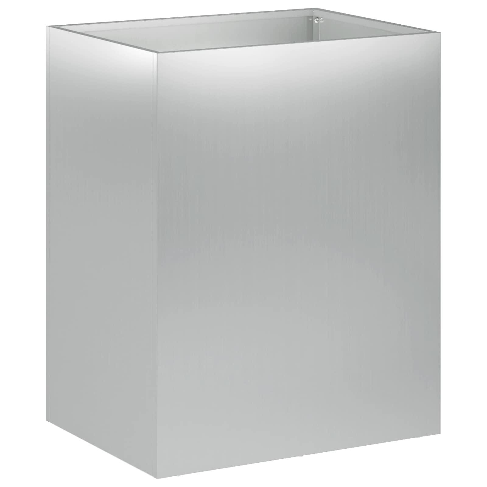 vidaXL Blumentopf Garten-Pflanzgefäß Silber 40 x 30 x 50 cm Verzinkter Stahl (1 St)