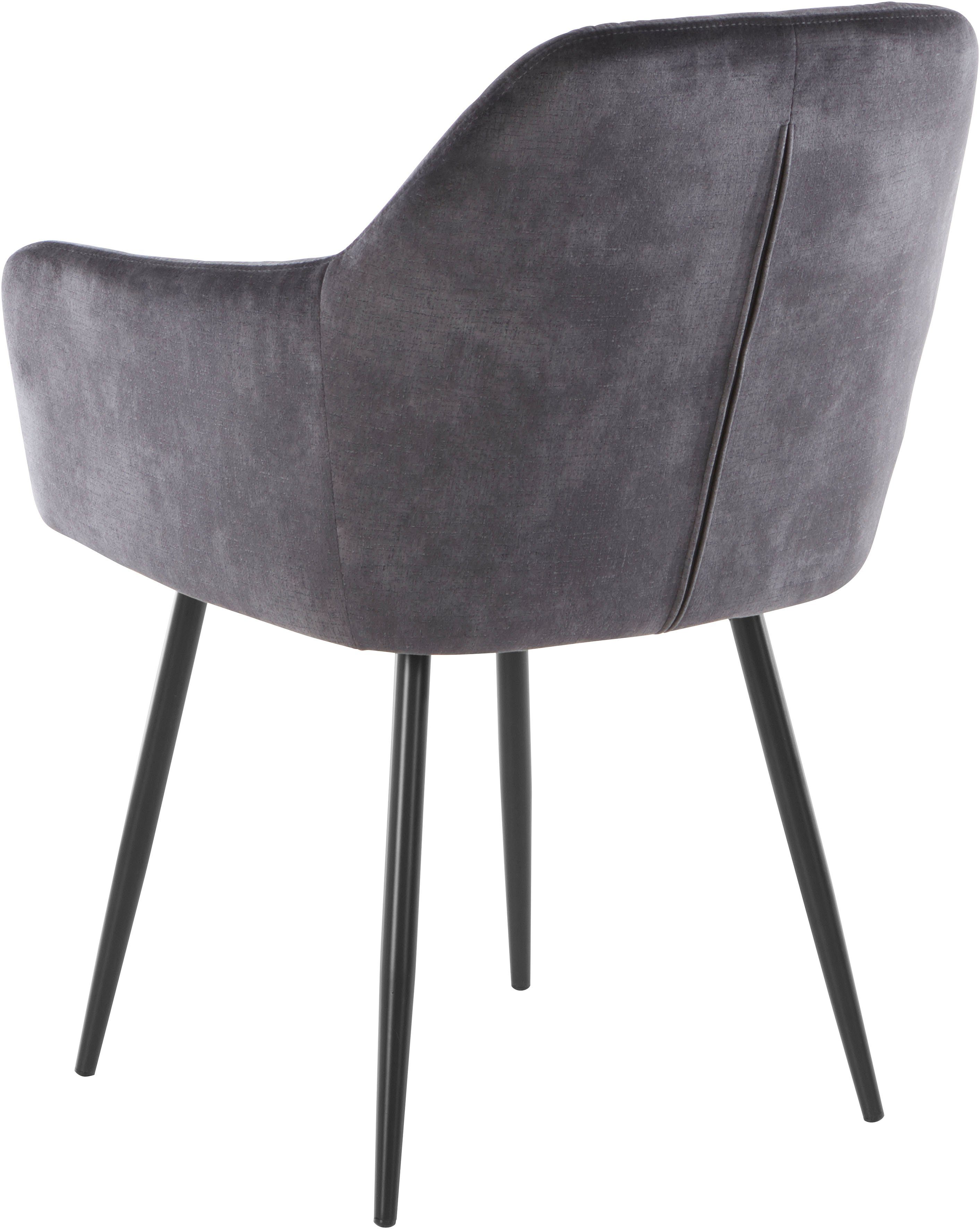 HELA Esszimmerstuhl Kira Schalenstuhl Boho, Bestseller (Set, 2 St), Armlehnstuhl Samt oder Microfaser Bezug