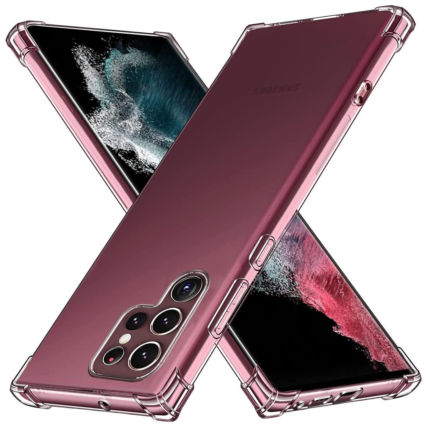 CoolGadget Handyhülle Anti Shock Rugged Case für Samsung Galaxy S22 Ultra 6,8 Zoll, Slim Cover Kantenschutz Schutzhülle für Samsung S22 Ultra 5G Hülle