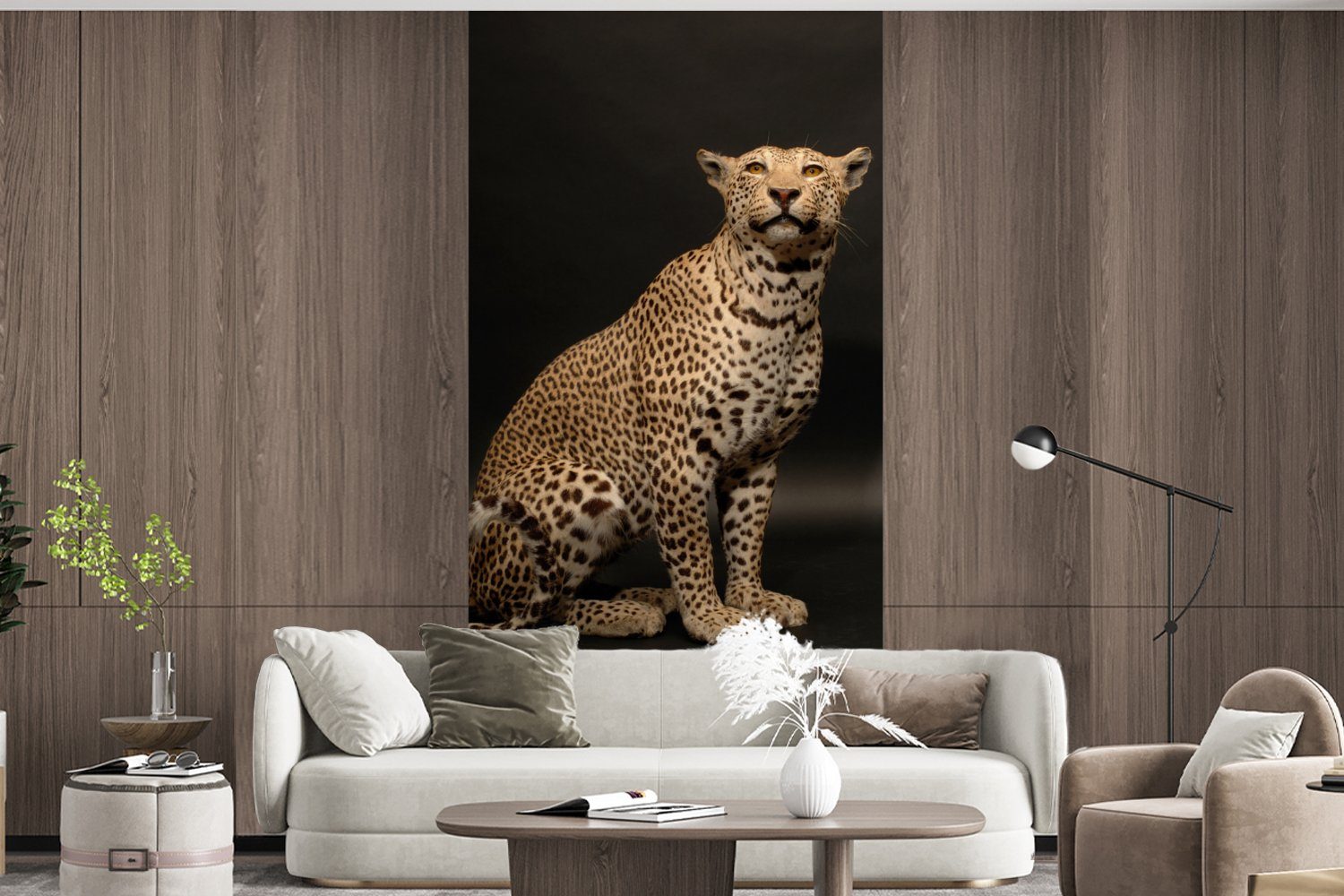 - Fototapete Fleck, St), (2 Matt, Vliestapete Tiere Küche, - Wohnzimmer Leopard Fototapete bedruckt, MuchoWow Schlafzimmer für