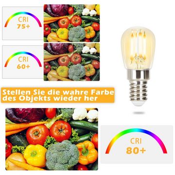 ZMH LED-Leuchtmittel Edison LED Vintage Glühbirne - ST25 2700K, E14, 10 St., warmweiß, Filament Retro Glas Birne Energiesparlampe