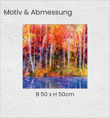 MyMaxxi Möbelfolie Tischfolie Bunter Wald mit Fluss Malerei Bubblefree selbstklebend