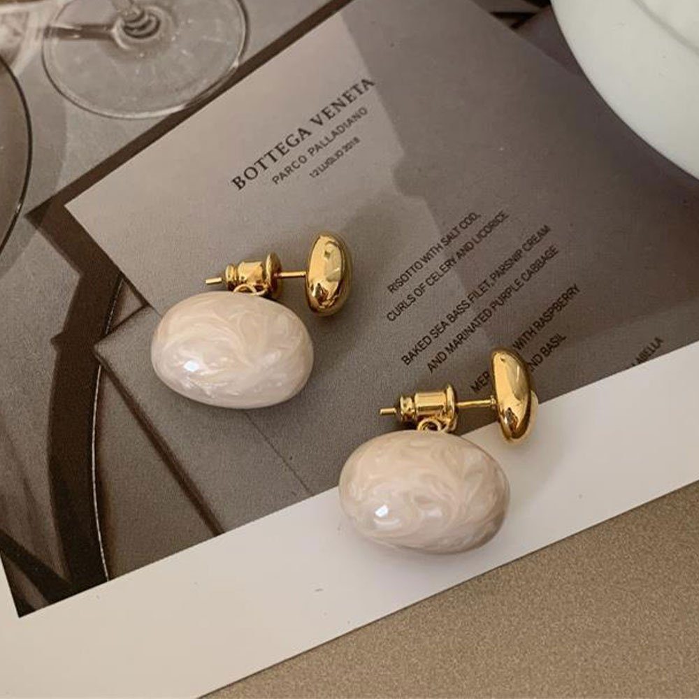 Brautschmuck AUzzO~ Zirkonia-Ohrstecker Paar Perlen (2Stück), Ohrhänger Damenschmuck Doppelnutzen ohrringe abnehmbar