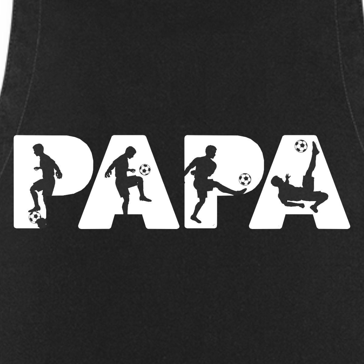 Spreadshirt Kochschürze Papa Fußball Silhouette Vater Kochschürze, (1-tlg)