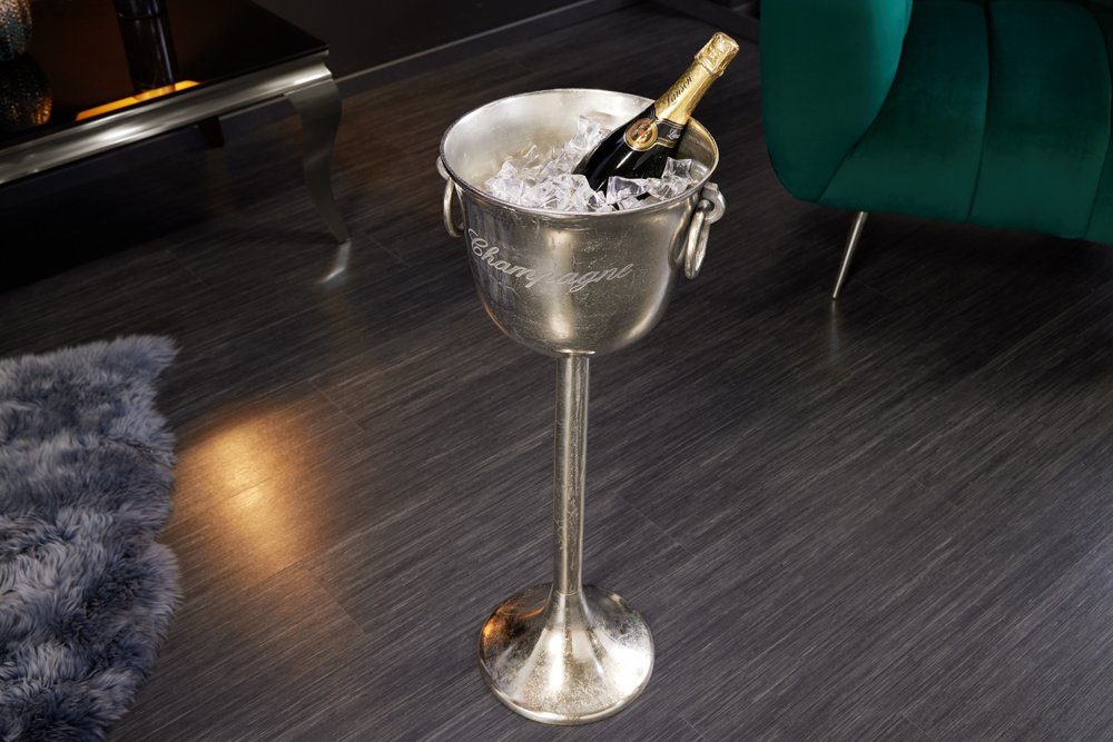 riess-ambiente Sektkühler CHAMPAGNE 80cm antik silber, Küche · Metall · für Flaschen (Wein & Champagner) – Bild 2 von 5