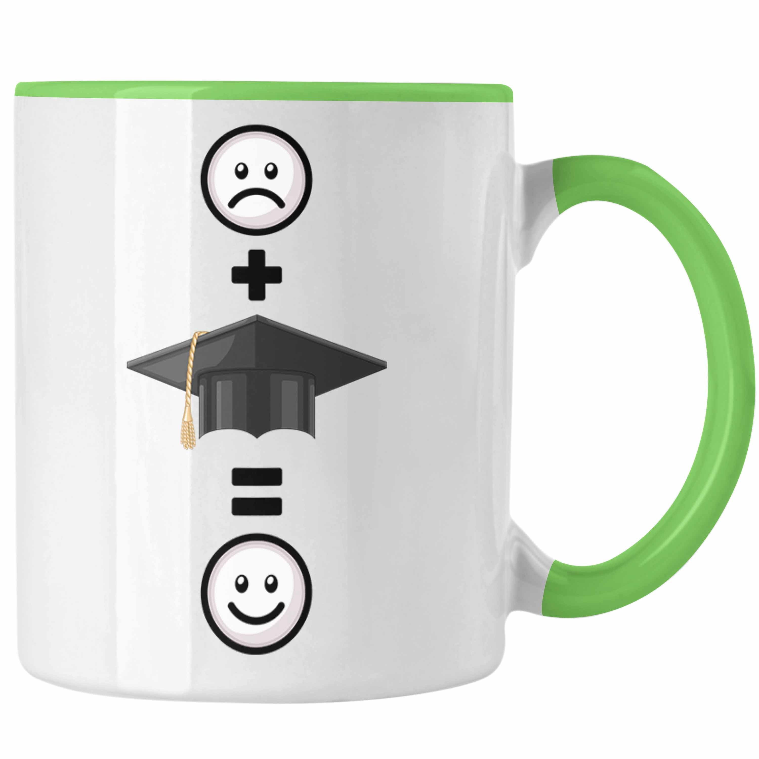 Trendation Tasse Abschluss Tasse Geschenk für Bestandene Prüfung Abitur Bacherlor Maste Grün