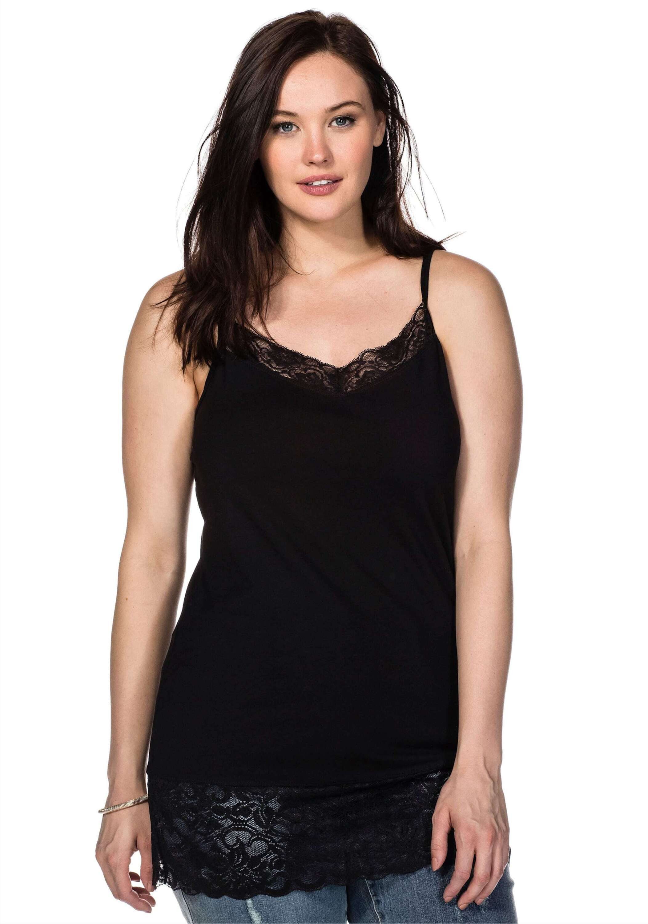 Sheego Shirttop Longtop Ärmellos günstig online kaufen