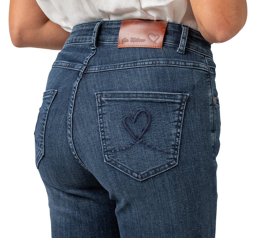 Gio Milano Stretch-Jeans Gio-Kim 5-Pockets Style – Bild 4 von 5