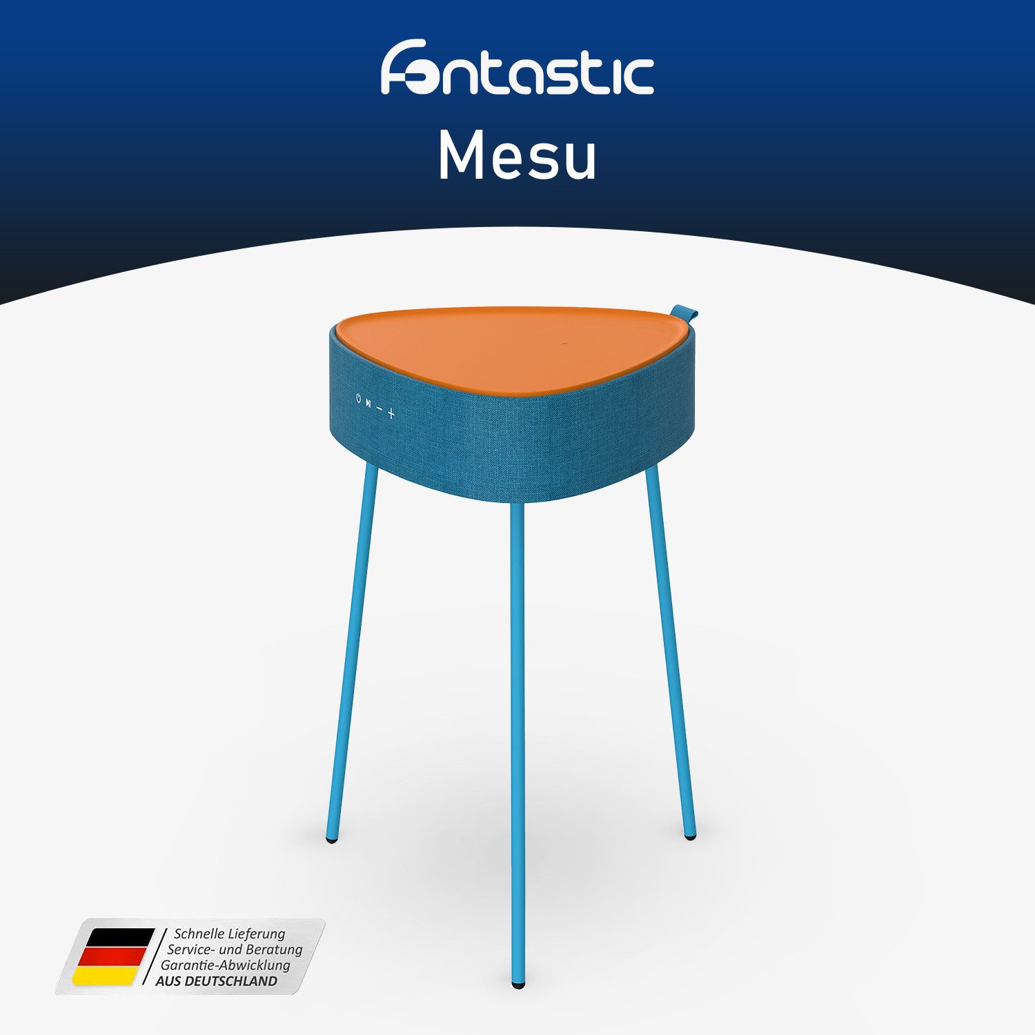 fontastic Mesu Bluetooth Lautsprecher Tisch Wireless Charger Musik-Box Stand-Lautsprecher (24 W, drahtlos BT)