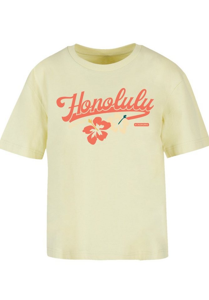 F4NT4STIC T-Shirt PLUS SIZE Honolulu Print, Fällt weit aus, bitte eine  Größe kleiner bestellen