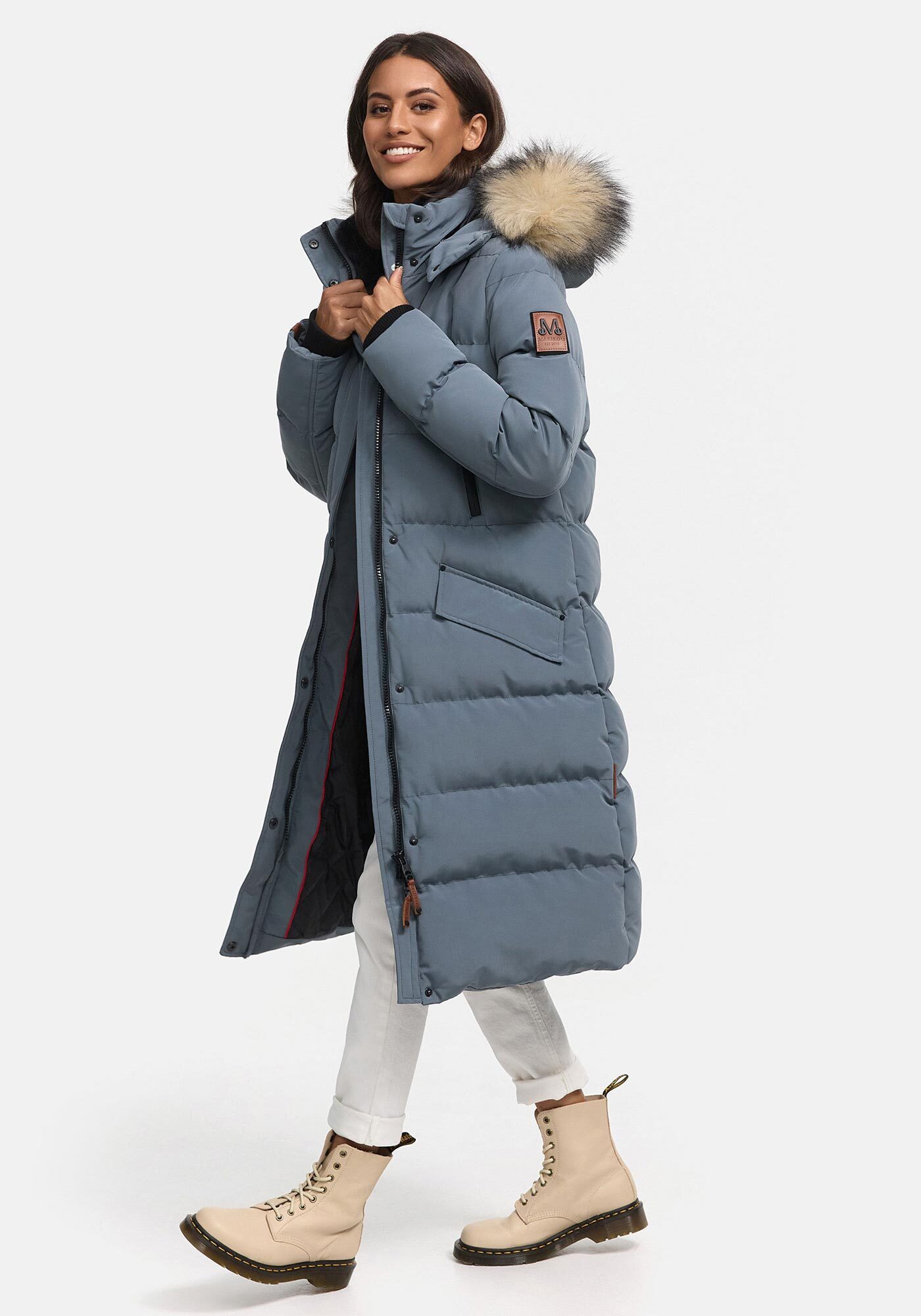 Marikoo Parka Schneesternchen langer Parka mit abnehmbarer Kapuze