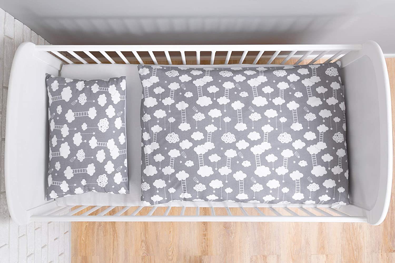 Amilian Bettwäsche Bettbezug 100 x 135 cm, Kopfkissenbezug 40 x 60 cm, 2 teilig, 100% Baumwolle