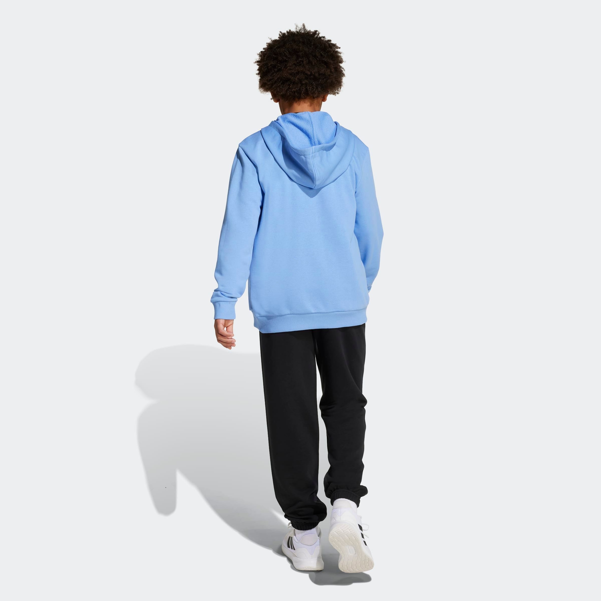 adidas Sportswear Trainingsanzug J LIN FT TS 220 (2-tlg), zweiteilig, aus Baumwolle und Polyester, weiches French Terry