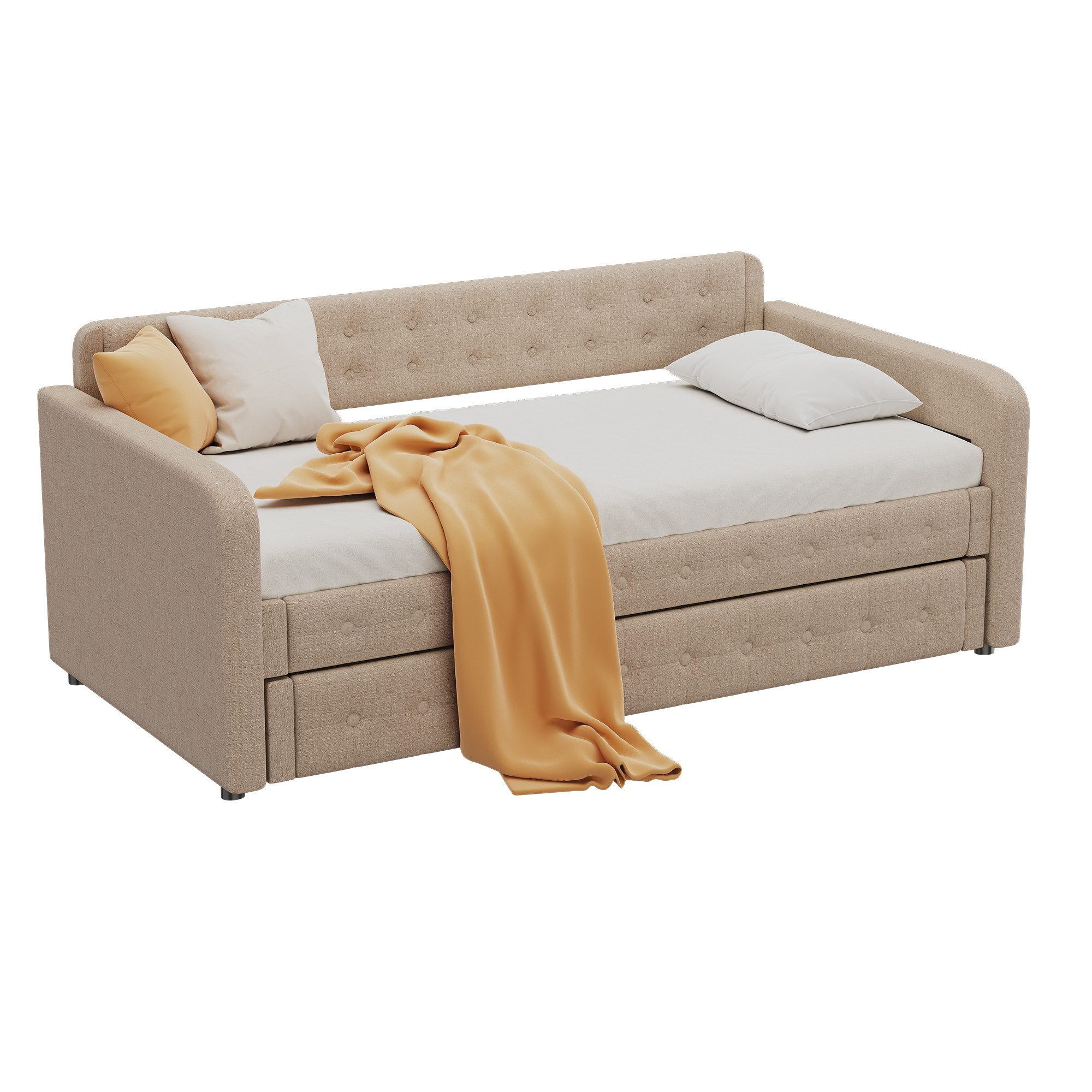 Flieks Daybett, Leinen Schlafsofa Tagesbett 90x200cm günstig online kaufen