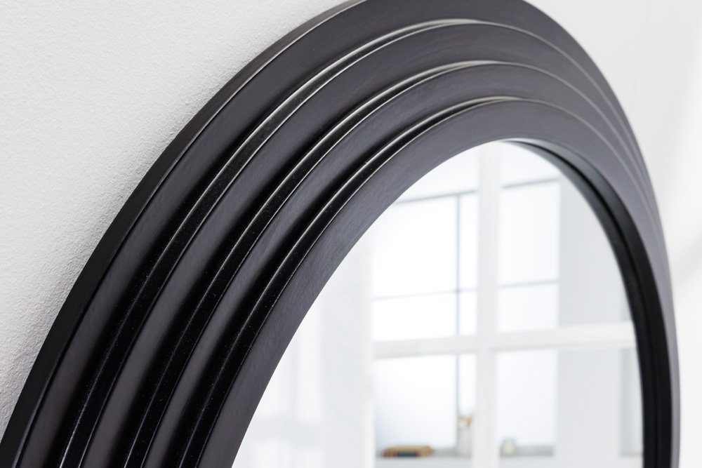 riess-ambiente Spiegel ART DECO 160cm schwarz (Einzelartikel, 1-St), Flur · Kunststoff · Rahmen · Rundbogen · Ganzkörper · Groß · Modern
