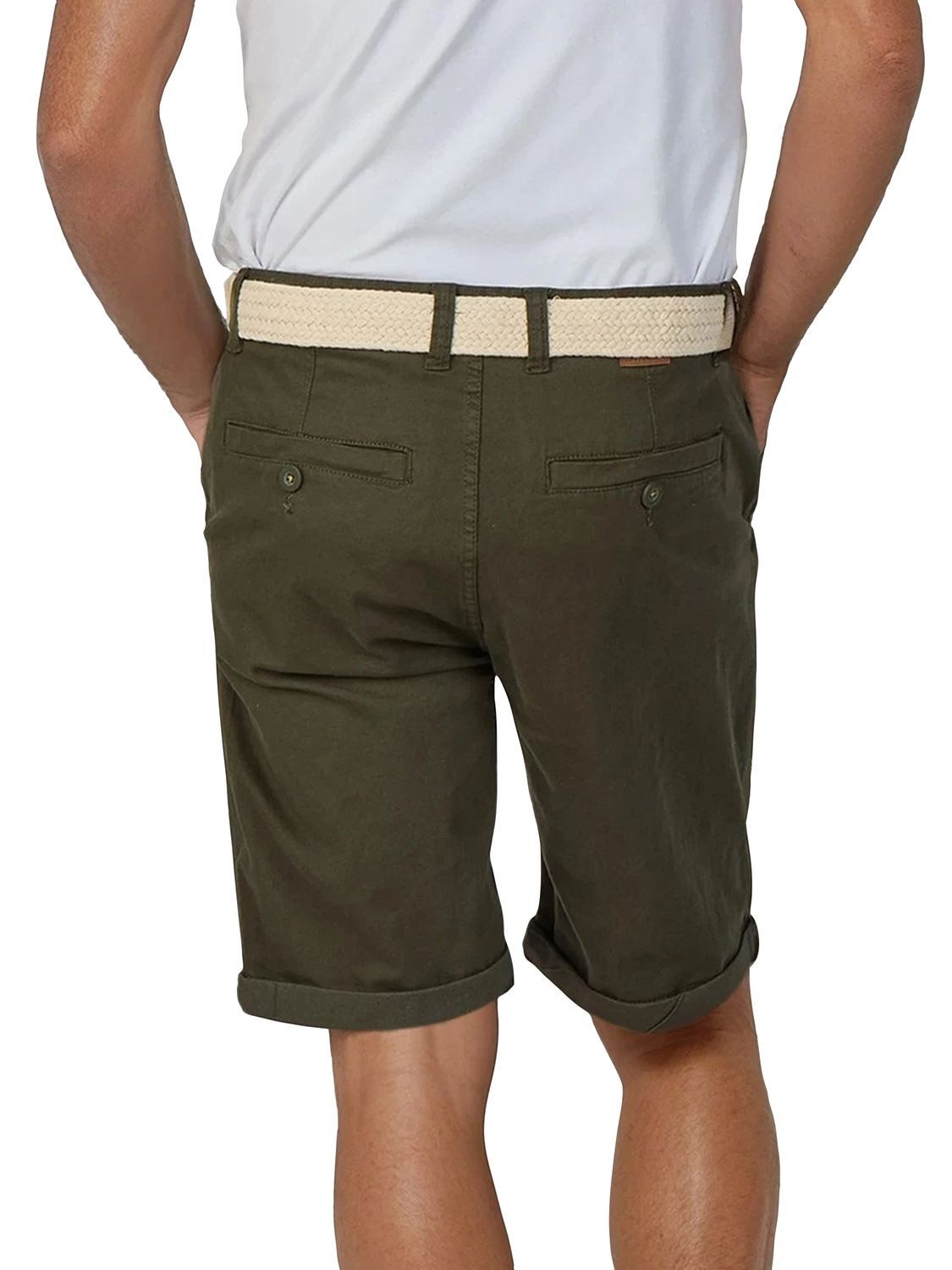riverso Chinoshorts Herren Shorts RIVHenry Regular Fit Bermudashorts mit Gürtel