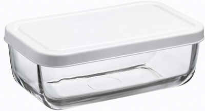 Pasabahce Vorratsglas 53733 Snow Box, Glasschale mit Deckel 420 cc, Vorratsbehälter Vorratsbox 2 Stück, (2-tlg)