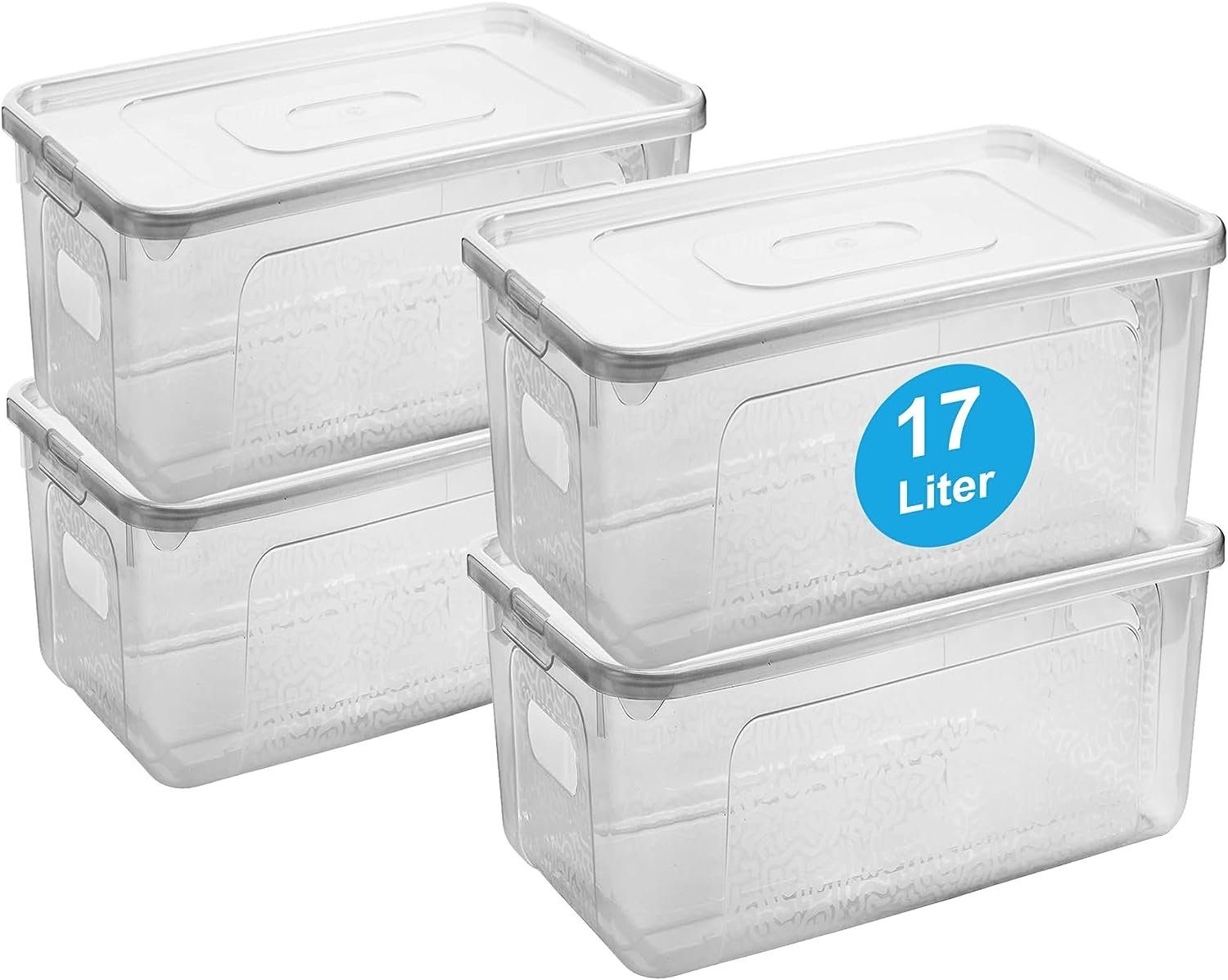 Aufbewahrungsbox mit Deckel 5er Set 8,5 Liter Kunststoffbox