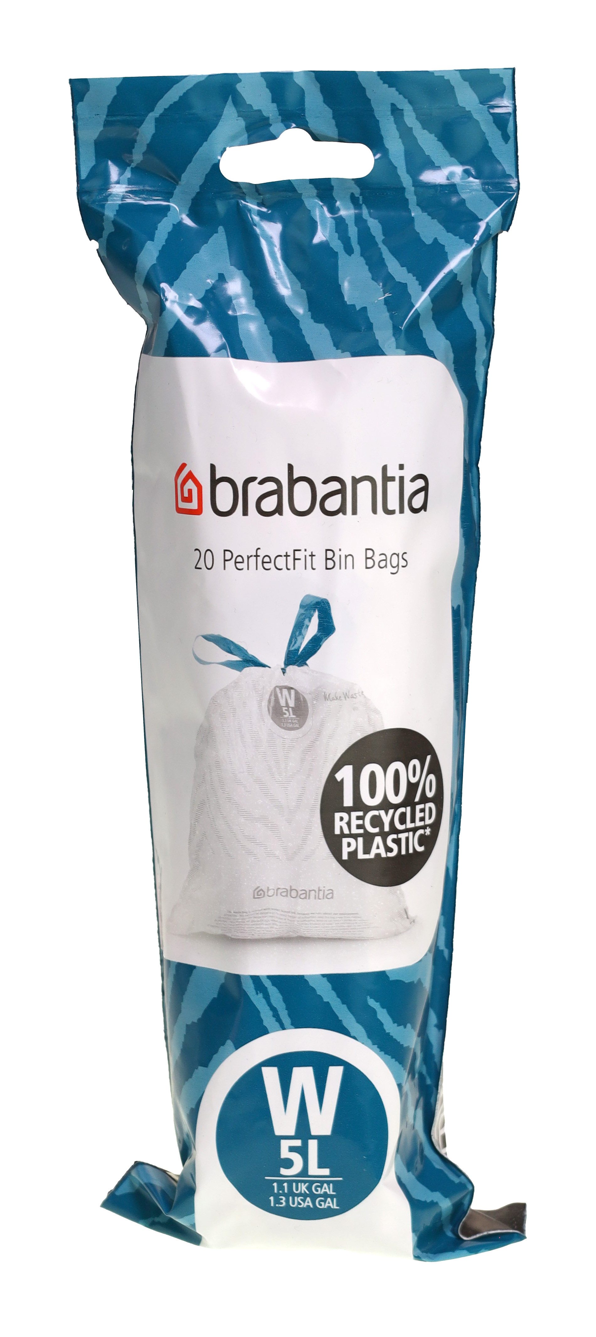 Brabantia Müllbeutel Brabantia 116681 PerfectFit Müllbeutel Typ W, 5 L, 20 Stück