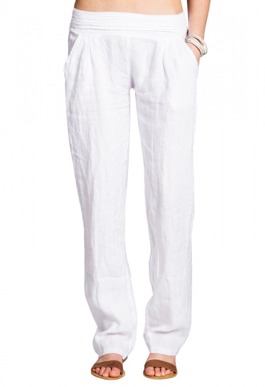 Caspar Leinenhose KHS020 Damen Casual Leinen günstig online kaufen